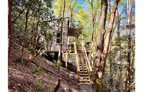 Cosby Cabina | Treehouse Glamping 2 bordering GSMNP, Off-Grid