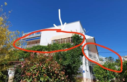 Okrug Gornji Apartamento | Tudija apartment3-West side place, 90m2, big terrace, beautiful beach front view