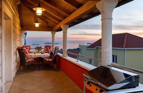 Brasina Apartamento | Apartamento para dos personas con terraza y vista al mar Mlini, Dubrovnik (A-8566-b)