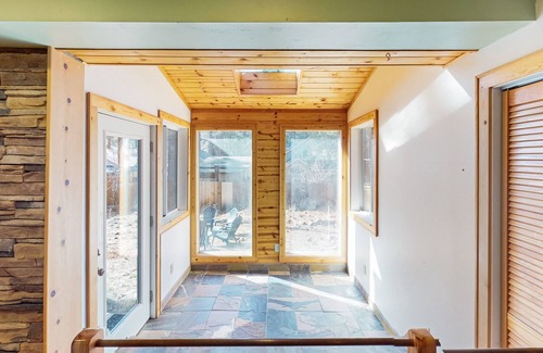 Mountainaire Casa | Two-story home with sunroom, large yard, fire pit, & BBQ grill