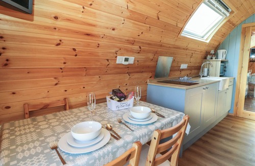 Bethania Cabaña | TY TWT TEIFI, romantic, with hot tub in Llanddewi-Brefi
