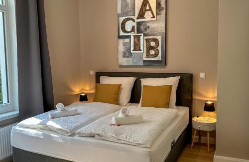Oldenburg Apartamento | Uferresidenz - Kanalblick, Parken, Terrasse und Garten