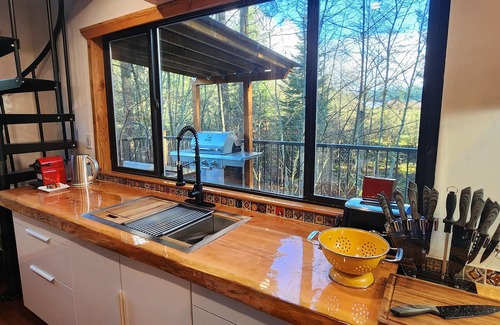 North Cowichan Cama Y Desayuno | Unique experience, forest house, wild life viewing, Hot Tub/fire pit, pool tbl.