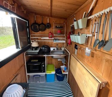 Narberth Otro | Unique Rental Tents on camping site All with private Kitchenettes & Comfy beds NO BEDDING SUPPLIED