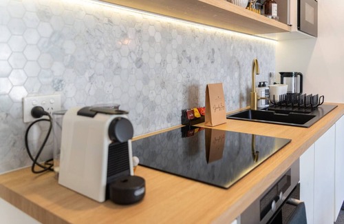 Bilgola Beach Apartamento | Habitación con una decoración única en la ladera con vistas a la playa Bilgola
