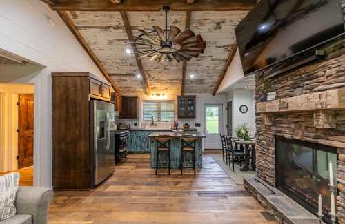 Linville Casa | Up the Creek - single level modern farmhouse