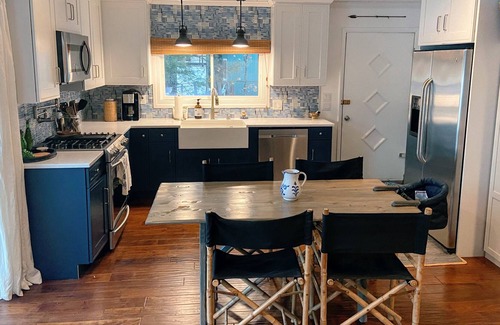 Mancelona Cabaña | Updated Cabin with Fireplace, Epic Deck, 2 min from ORV trails - Pet Friendly!