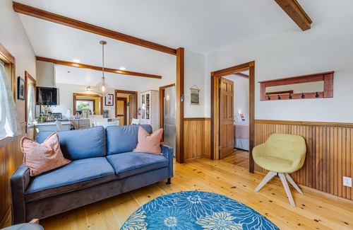 Old Town Casa | Updated, dog-friendly cottage with bay views, wraparound deck & EV charger