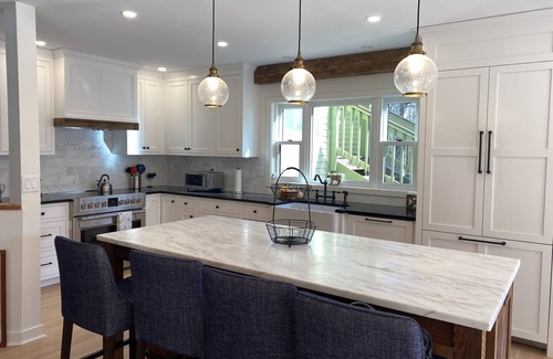 Stratton Mountain Casa | Updated luxury home on shuttle, with hot tub, sauna, fireplace, mountain views!