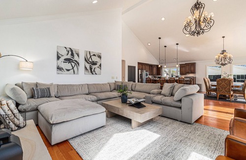 Silver Lake Casa | Upscale Lakefront Oasis: Private Dock, Dune Views, Firepit!