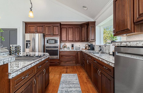 Silver Lake Casa | Upscale Lakefront Oasis: Private Dock, Dune Views, Firepit!