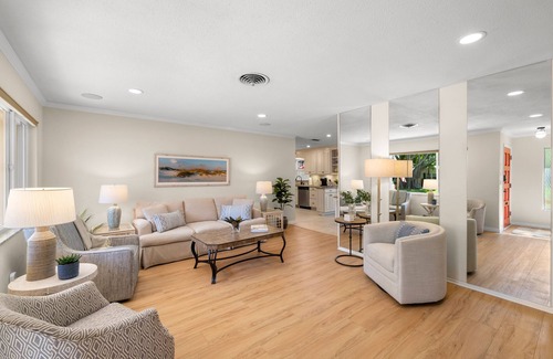 Riviera Bay Casa | Upscale Mid-Century Home Close to Everything
