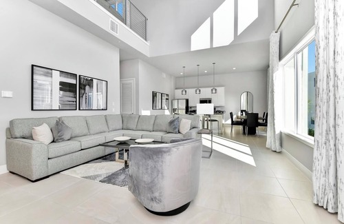 Reunion Hotel | Spacious Modern Condo with Pool Table, Rooftop Terrace & Large Loft. Reunion Resort Water Park Access near Disney at Spectrum Resort Orlando by Rentyl - B18 #229
