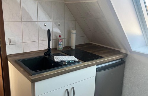 Lubben Cabaña | Vacation apartment, WC/shower - Pension am Markt