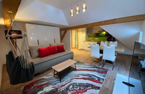 Bockstein Apartamento | Apartamento Sonnblick / Sala de estar / ducha, WC - Gruber, Apartamentos Residencia