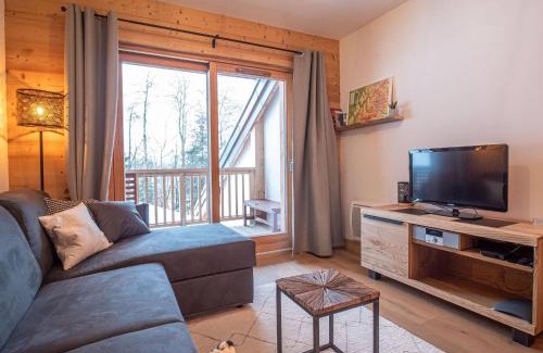 Valmorel Apartamento | Valmorel: Appt 6 pers, 2 ch, parking, wifi, skis aux pieds - FR-1-356-511