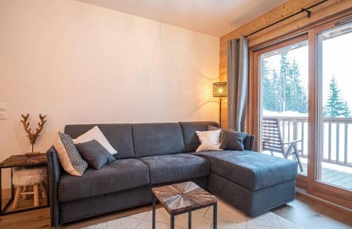 Valmorel Apartamento | Valmorel: Appt 6 pers, 2 ch, parking, wifi, skis aux pieds - FR-1-356-511