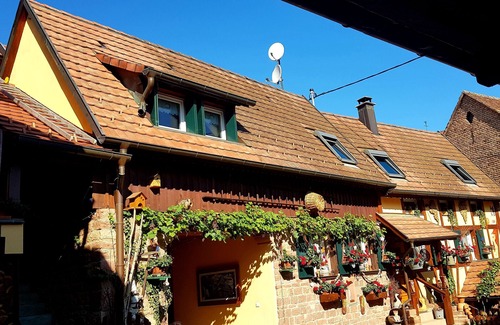 Rosenwiller Casa | Casa alsaciana con entramado de madera muy encantadora en la ruta del vino de Alsacia