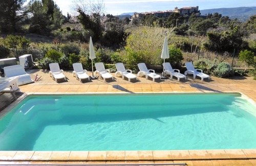Le Castellet Villa | Villa con aire acondicionado y vistas panorámicas del Mar Mediterráneo