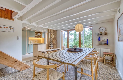Piraillan Villa | Villa 'Cap-Ferret, Vue Bassin-pinède' con terraza compartida, jardín privado y Wi-Fi