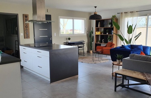 Saint-Michel-en-l'Herm Villa | Villa-de l'Herm-Baño con bañera-Vista al Jardín