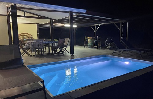 Le Carbet Villa | Villa Du Petit Paradis en la ciudad de Carbet, vista al mar Caribe