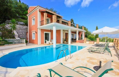 Petaleia Villa | Villa Emilios: Large Private Pool, Sea Views, A/C, WiFi