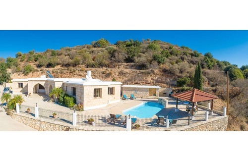 Peristerona Villa | Villa Heaven: Large Private Pool, Sea Views, A/C, WiFi, Eco-Friendly