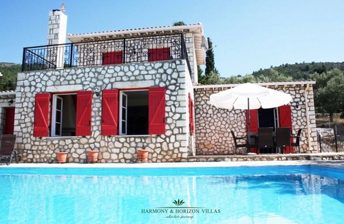 Lefkas Villa | Villa Horizon ... privacy and sunset view of the Ionian Sea