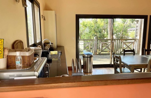 Cap-Ferret Cabaña | Gîte-Baño en la habitacion-Vista al Jardín-Yamina Lodge