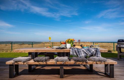 Olpenitz Casa | Villa King Erste Lage, Dachterrasse, Meerblick, Carport, Kamin, Sauna, Terrasse, Aussenrolllaeden