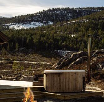 Kviteseid Chalet De Esquí | Villa Lakehouse Cedar with sauna, boat & jacuzzi