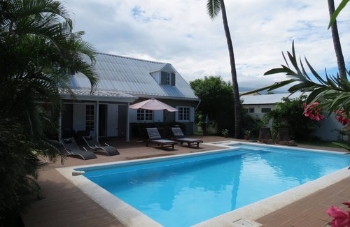 La Saline Les Bains Villa | Villa Laurier Rose 'con piscina a 300 metros de la playa y la laguna de Salinas