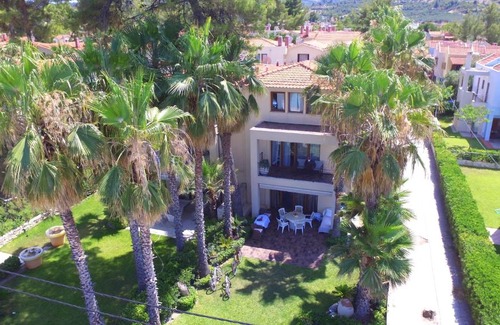 Pefkochori Villa | Villa Mare Blu - Beachfront, Panoramic View, Garden