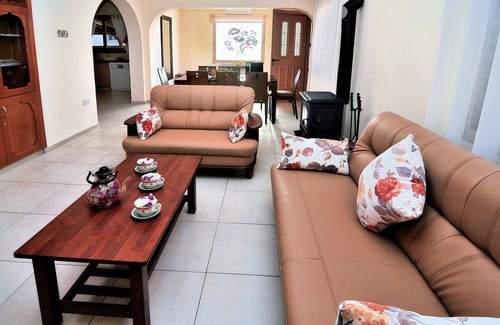 Pegeia Villa | Villa Morfou Dyo - Villa de lujo suprema - Impresionantes vistas al mar con jacuzzi, sauna y cine pr