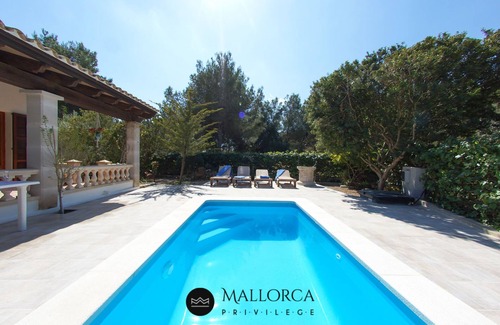 Sa Coma Villa | Villa Pomeres con Piscina y Jardin.