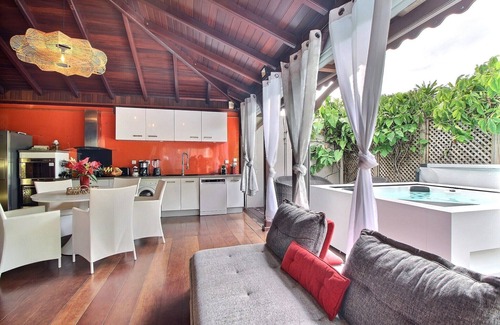 Vieux-Habitants Casa | Ptite Anse-Bungalow-Villa-Habitación con desagüe-Vista al Jardín