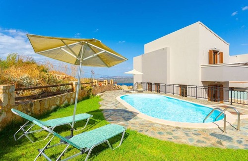 Megala Chorafia Villa | Villa Stratos: Large Private Pool, Sea Views, A/C, WiFi, Eco-Friendly