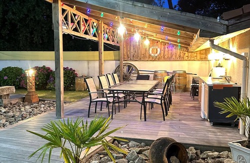 Cazaux Villa | CASA 5 CH 12 pers. Clasificado 3 estrellas con piscina climatizada en ARCACHON BASIN.