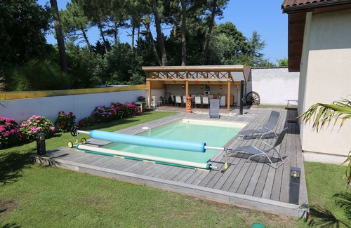 Cazaux Villa | CASA 5 CH 12 pers. Clasificado 3 estrellas con piscina climatizada en ARCACHON BASIN.