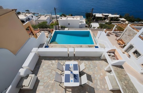 Massouri Villa | Villa 'White Pearl Kalymnos - 2bdr' con vistas al mar, Wi-Fi y aire acondicionado