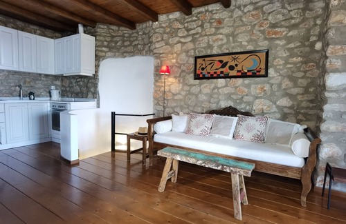 Krotiri Casa | Casa de lujo con vistas a la bahía de Parikia y piscina, playa a poca distancia