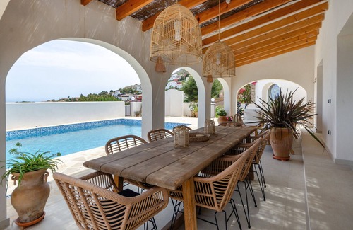 Benitachell Villa | Villa 'Xenofilia 6' con vistas al mar, Wi-Fi y aire acondicionado