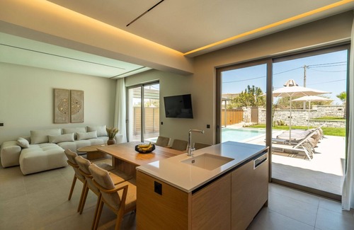 Asprouliani Villa | Villa en Georgioupolis con 3 habitaciones, capacidad 6