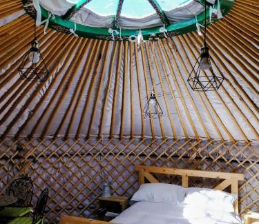 Bethania Otro | 'Villager' the Yurt at Pentref Luxury Camping