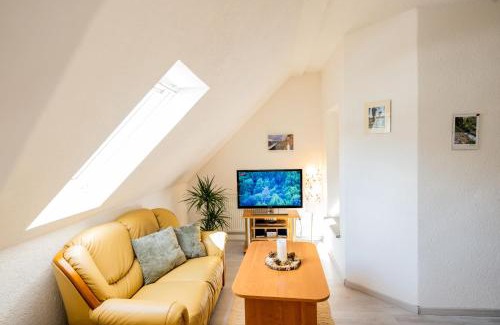 Sebnitz Apartamento | Waldblickwohnung mit schöner Terrasse und Kamin