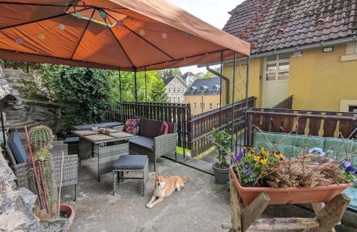 Sebnitz Apartamento | Waldblickwohnung mit schöner Terrasse und Kamin