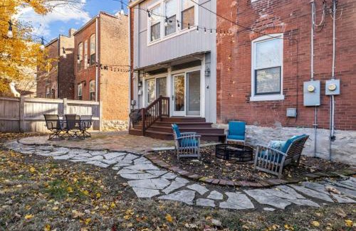 Central West End Casa | Walk to Forest Park Euclid Fire Pit Porch Swing