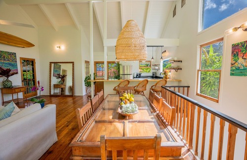 Hanalei Casa | Walk to Hanalei Bay&Town. Waterfalls&Mountain Views. A/C, FREE Surf,Sup,Bike.etc