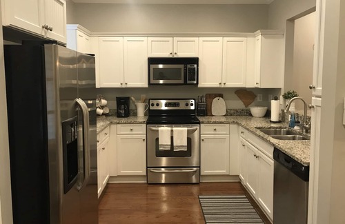 Greenville Downtown Casa | Downtown Townhouse con 2 lugares de estacionamiento, @ Falls Park